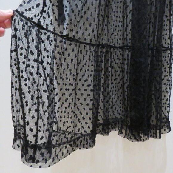 ASOS MILK IT VINTAGE Mesh Layer Spotted Midi Dress Whimsigoth Goth Morticia - Picture 8 of 14
